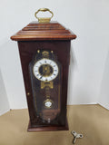 Ethan Allen Skeleton Style Pendulum Wall Clock DOES NOT APPEAR TO BE WORKING
