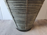 Wooden and Metal Floor Vase