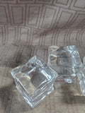 Lot of 3 Clear Acrylic Ice Cube Figurines