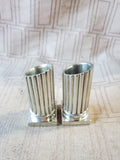 Pair of Small Metal Tapered Candle Holders