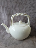 Hartley Greens & Co. Leeds Pottery Creamware Teapot and Scone Basket