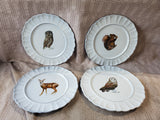 Set of 4 World Market Woodland Animal Salad Plates