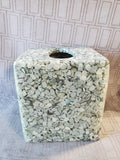 Pebbles Set in Resin Tissue Box Cover