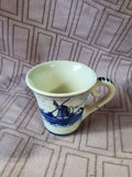 Vintage Delft Blauw Windmill Demitasse and Saucer Set