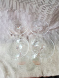 Set of 4 Luigi Bormioli Crystal Wine Glasses