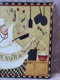 Wooden "Never Trust a Skinny Chef!" Wall Plaque