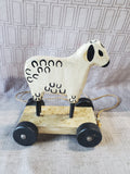 Primitive Wooden Sheep Pull Toy