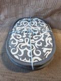 Pair of Temp-Tations by Tara Gray and White Damask Pocket Pot Holders