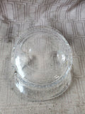 Heavy Clear Glass Bubble Art Ashtray