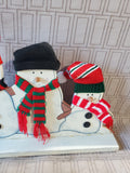 Wooden Snowman Table Decor