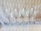 Set of 4 Clear Glass Wine Glasses