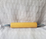 Wooden and Metal Handle Rolling Pin