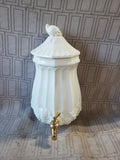 White Ceramic Wall Pocket with Decorative Spigot