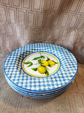 Set of 4 Colonial Williamsburg Lemon Melamine Salad Plates
