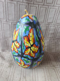 Multi-Colored Egg Shaped Candle