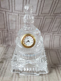 Godinger Crystal Desk Clock Paperweight UNTESTED