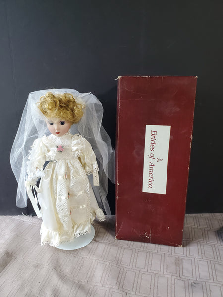 The Danbury Mint Brides of America "Julia A Victorian Bride" Doll