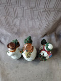 Lang and Wise Classic Santa Collectibles "Three Snowmen" 76500102 3 Piece Figurine Set
