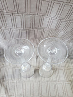 Pair of Royal Doulton "Oxford" Crystal Stemmed Candlestick Holders