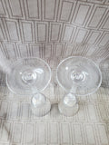 Pair of Royal Doulton "Oxford" Crystal Stemmed Candlestick Holders