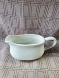 White Ceramic Gravy Boat and Saucer
