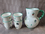5 Piece Gmundner Keramik Pitcher and Tumbler Set