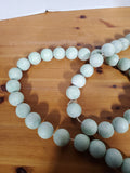 Pair of Decorative Large Green Wooden Bead Ropes