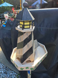 Lightweight Wooden Lighthouse Bird House on Stake