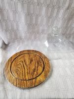 Wooden Cheese Tray with Glass Dome
