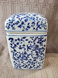 Blue and White Ceramic Trinket Box