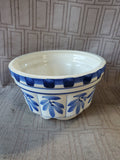 Small Blue and White Ceramic Bundt Cake Pan