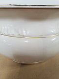 Vintage Gold and White Ceramic Chamber Pot