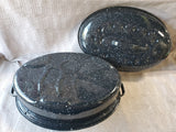 Black and White Speckled Roaster Pan