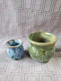 Pair of Small Glazed Pottery Vases