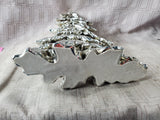 Silver Toned Resin Christmas Tree Figurine