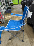 Blue Folding Arm Chair w/Carry Bag (two available, priced separately)