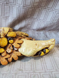 Glazed Pottery Tabletop Centerpiece Fall Candle Holders