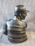 DWK Corporation Resin Bronze Toned Baseball Player Wine Bottle Holder