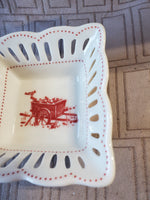 (D) Andrea by Sadek Colonial Williamsburg "Winter Homestead" Trinket Dish