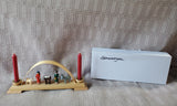 Erzgebirgische Hand Made Wooden Nativity Scene Candle Arch
