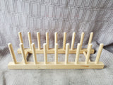 Wooden Plate Rack Cabinet Organizer