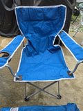 Blue Folding Arm Chair w/Carry Bag (two available, priced separately)
