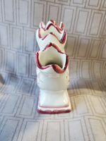Andrea by Sadek Jay Willfred Red and White 5 Finger Vase