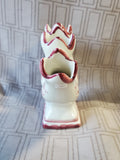 Andrea by Sadek Jay Willfred Red and White 5 Finger Vase