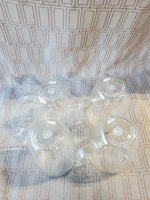 Set of 4 Bodum Bistro Clear Glass Double Wall Coffee Mugs