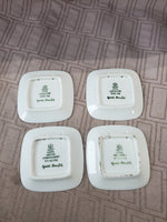Lot of 4 Bing & Grondahl Denmark Blue and White Mini Wall Hanging Plates