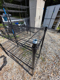 3-Tier Sturdy Black Metal (Wire) Shelving Unit (B)