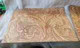 Set of 4 Red, Green, and Yellow Paisley Fabric Placemats