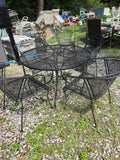Classic Black Metal Outdoor Dining Set (5-Pieces)