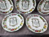 Lot of 5 Gourmet Days of the Week Dinner Plates